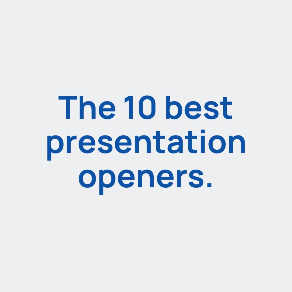 presentation openers