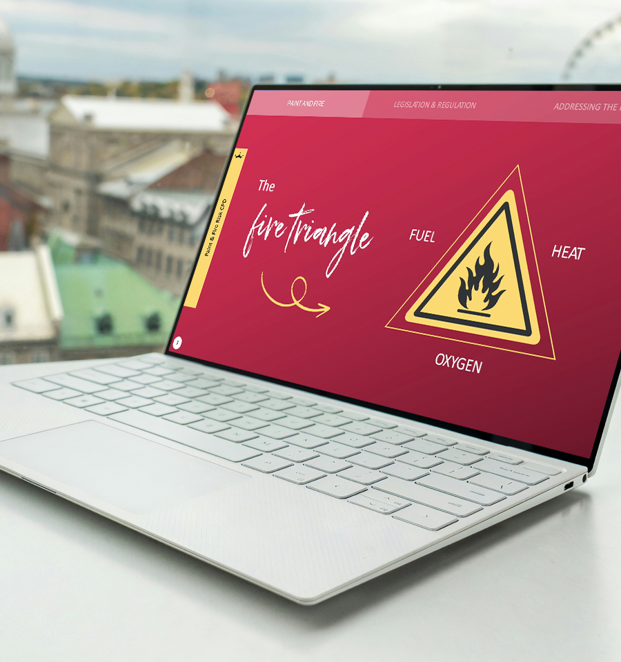 White label presentation design on laptop