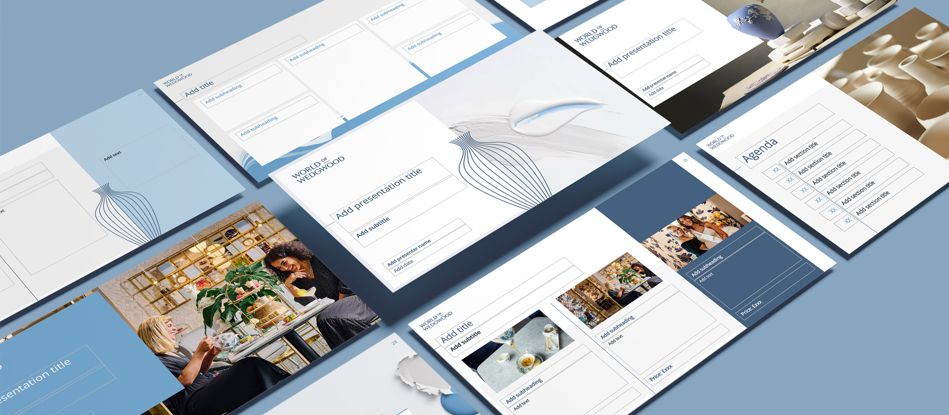 Presentation template Wedgwood layouts