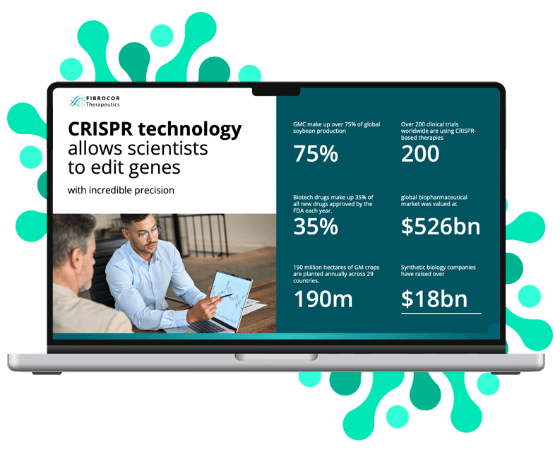 biotech presentation design slide with data