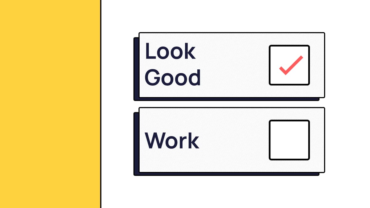 presentation to look good or work
