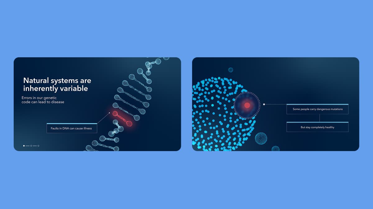 biotech pitch deck diagram slides