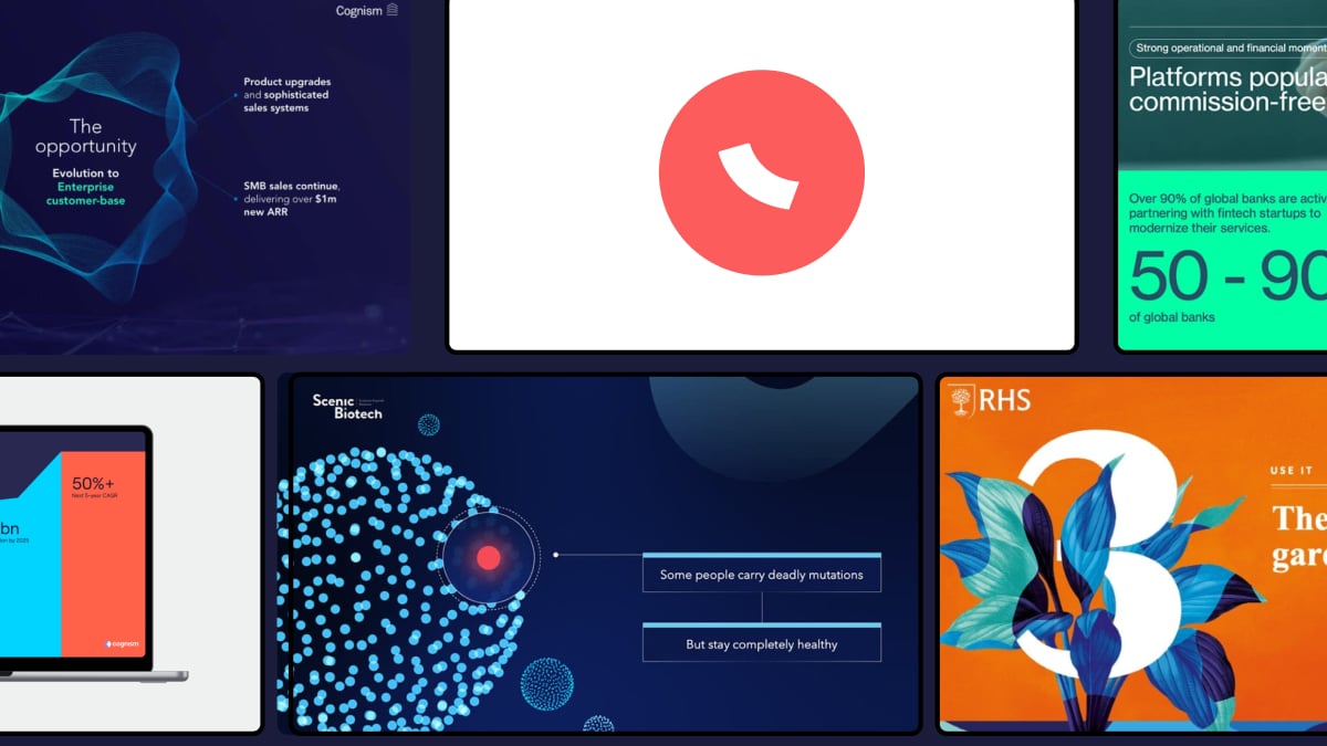 portfolio of a pitch deck design agency