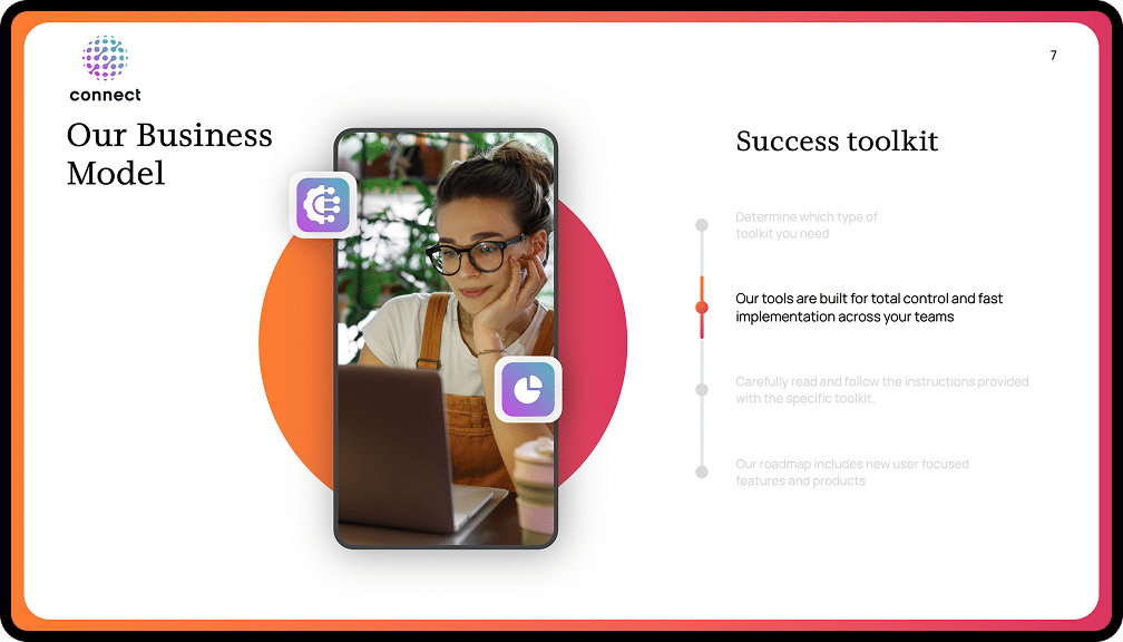 clean white slide presentation design