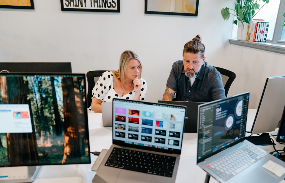 couple of presentation designers