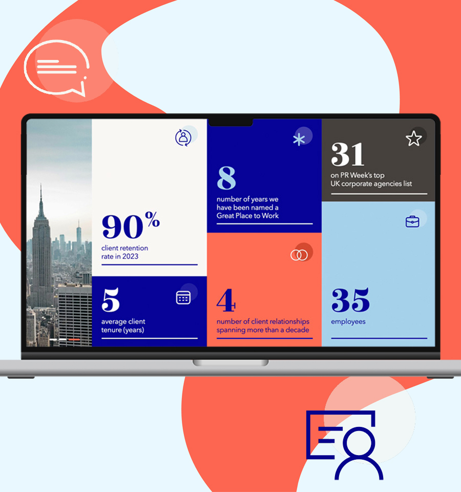 Company presentation slide created by presentation design agency