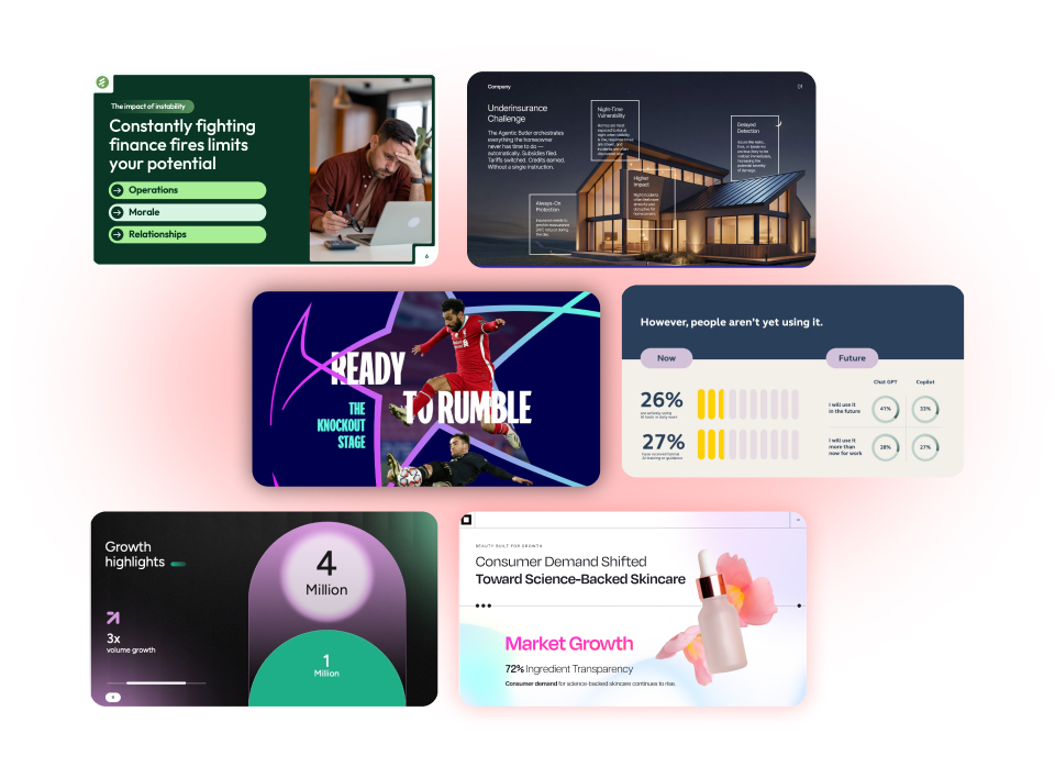 examples of presentations from presentation design agency, Hype Presentations