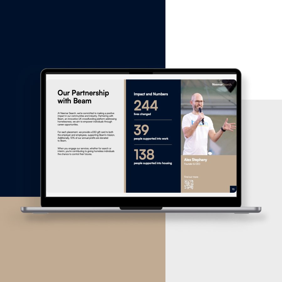 Neemar Search presentation slide by presentation design agency
