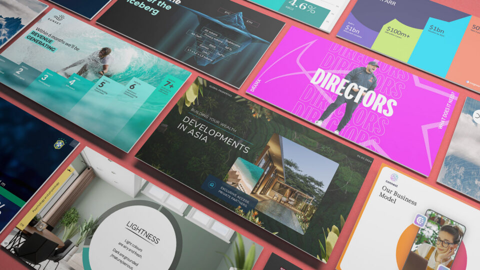 presentation slides created by presentation design agency